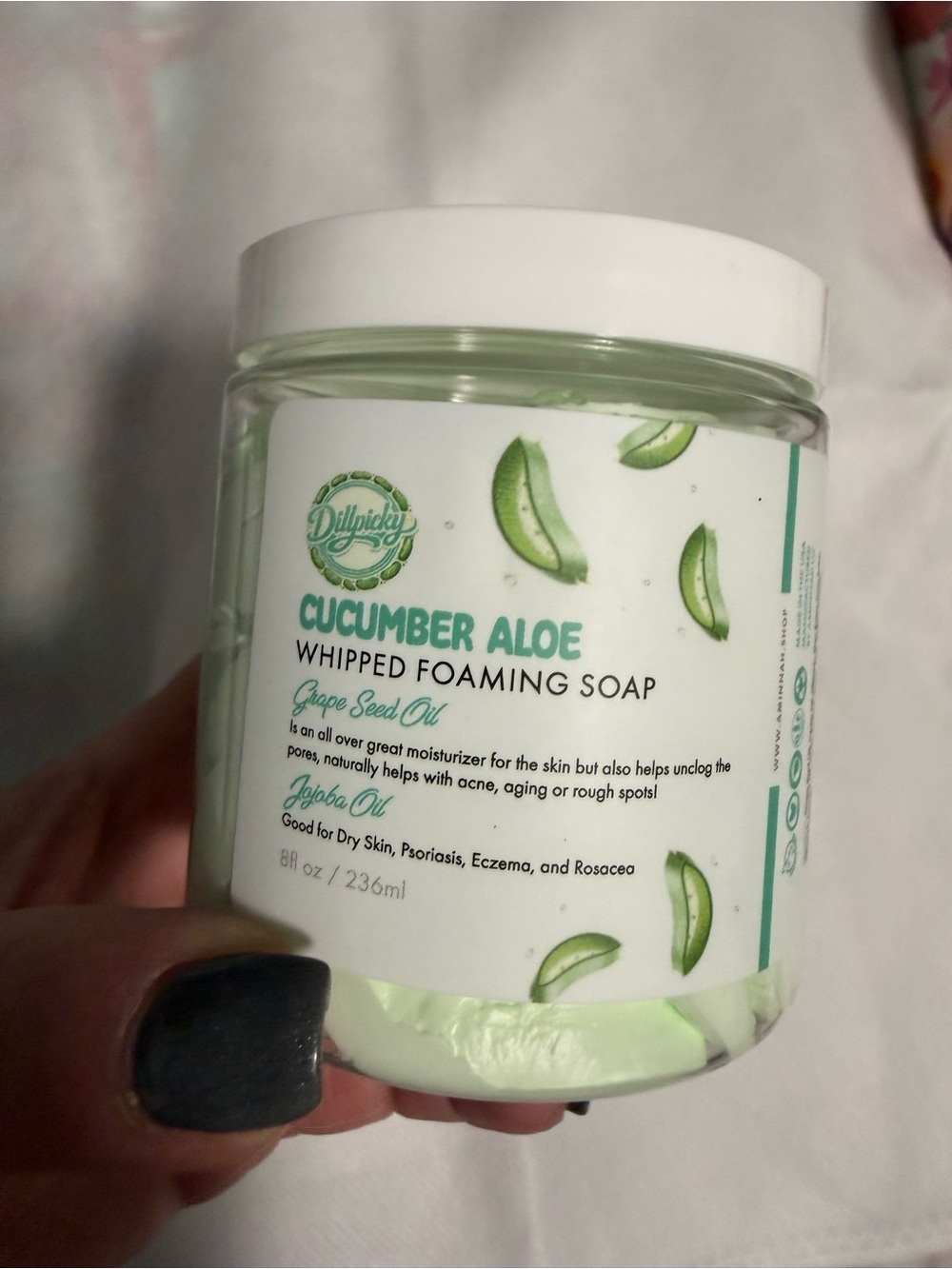 Aminnah/Dillpicky Collab Cucumber Aloe Whipped Foaming Soap - Light Green 💚